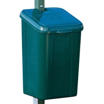 10 Gallon Green Polyethylene Waste Receptacle