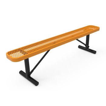 Expanded Metal Park Bench without Back - 6-Foot - Portable