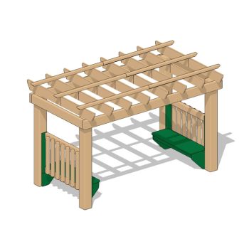 Garden Arbor with Benches