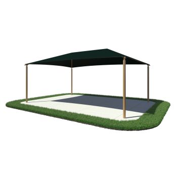 Rectangular Shade Shelter with 12 feet high Entrance Height