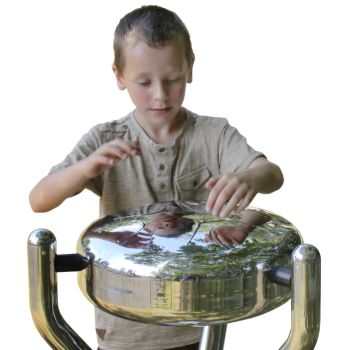 Child Playing the Large Babel Drum