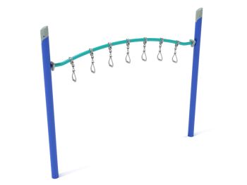 Freestanding Straight Post Curved Overhead Swinging Ring Ladder