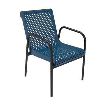Honeycomb Steel Stacking Chair