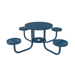 Honeycomb Steel Round Patio Table with Seats