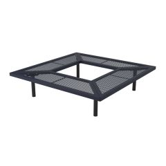 Geometric Style Park Bench - 6 Feet - In-ground Mount