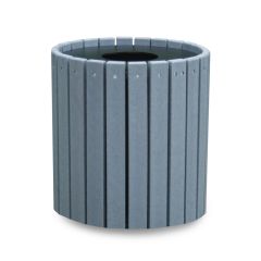 Round Heavy-Duty Recycled Plastic Receptacle