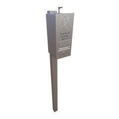 Post-Mounted Pump-Style Hand Sanitizer Holder (Compatible with 28 oz. Pump Bottles)