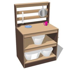 Kids Kitchen Shelf and Rack - Front