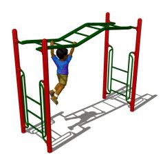 Freestanding Wavy Straight Rung