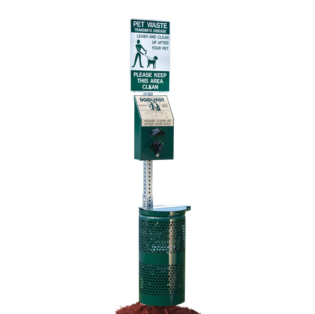 Green Steel Pet Station