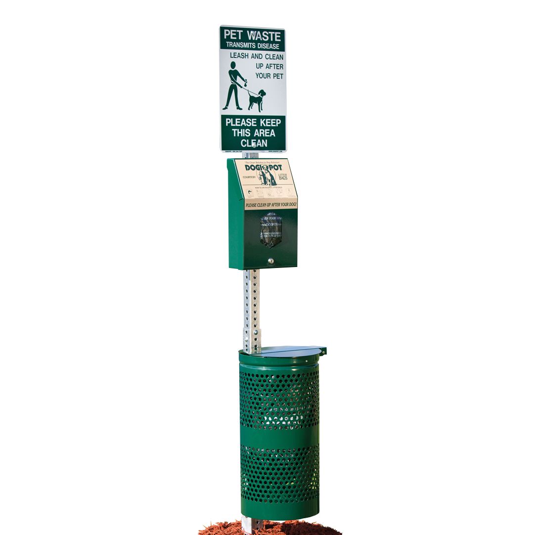 Green Steel Header Pak Pet Station
