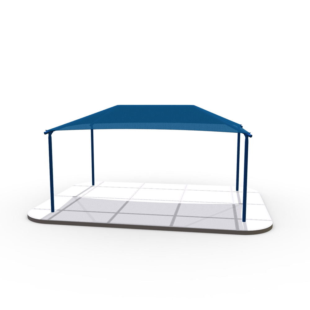 Rectangular Shade Shelter with 8 feet high Entrance Height - Front