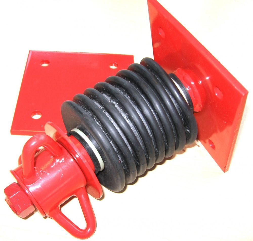 Jensen Red Tire Swivel - 3 Prong Square Plate