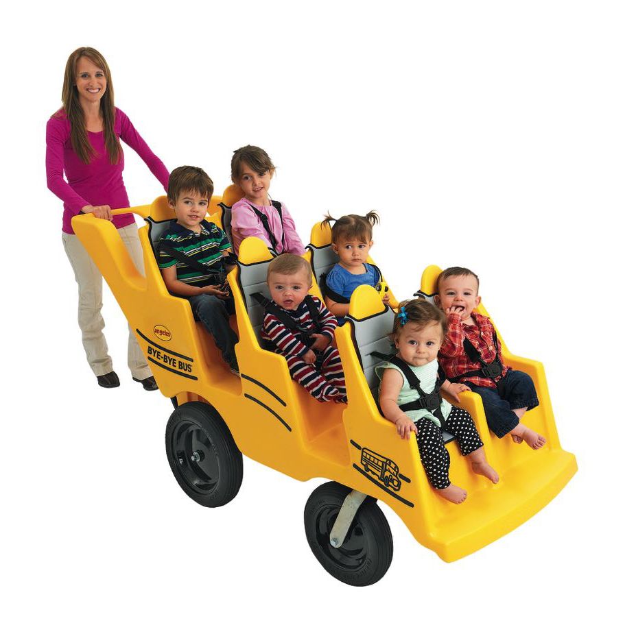 Angeles Bye-Bye Bus 6-Passenger Stroller with Children