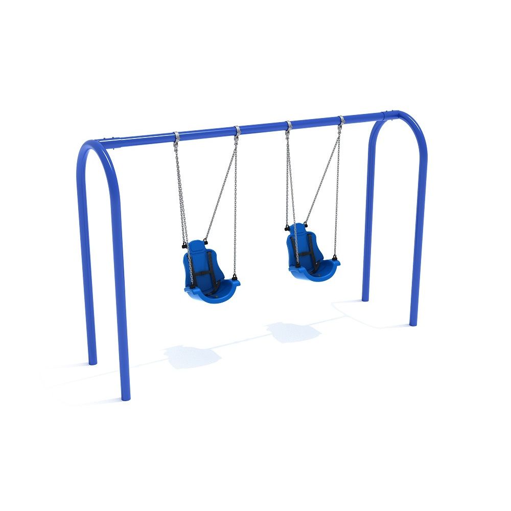 Elite Series 3.5 inch Arch Post Child Adaptive Swing 8 Foot - Cobalt Blue