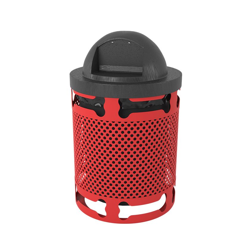 Bones Design Perforated Style Trash Receptacle