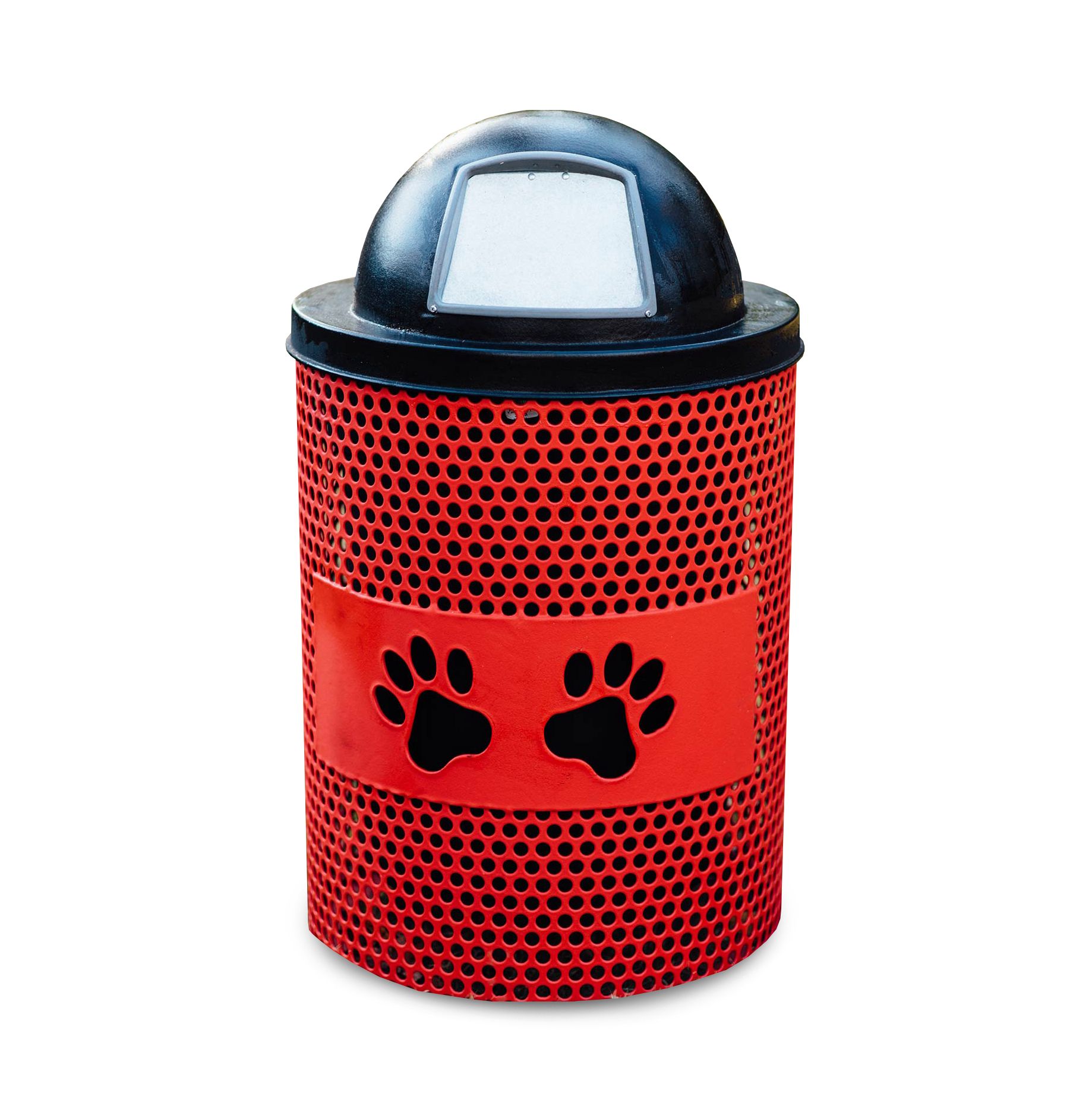 Paws Design Perforated Style Trash Receptacle