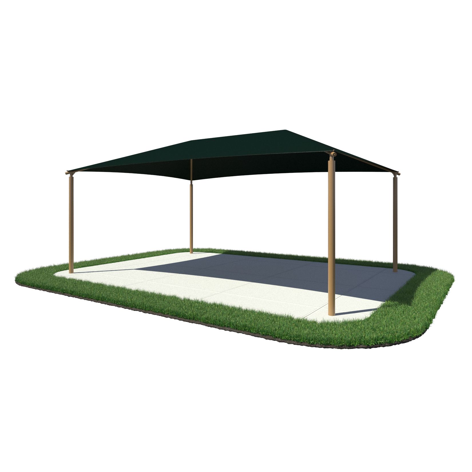 Rectangular Shade Shelter with 12 feet high Entrance Height