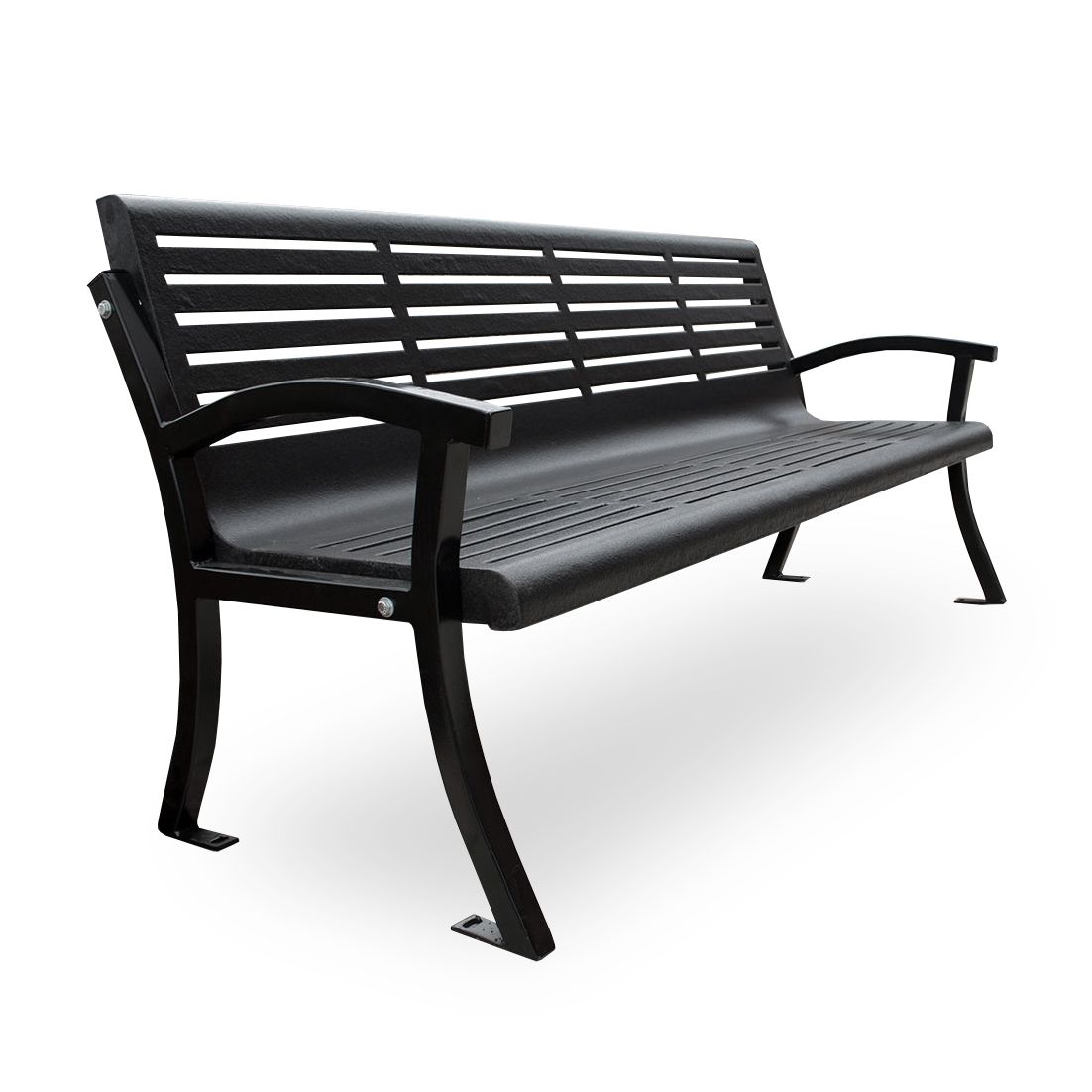 Classic Casino Horizontal Strap Style Bench with Back