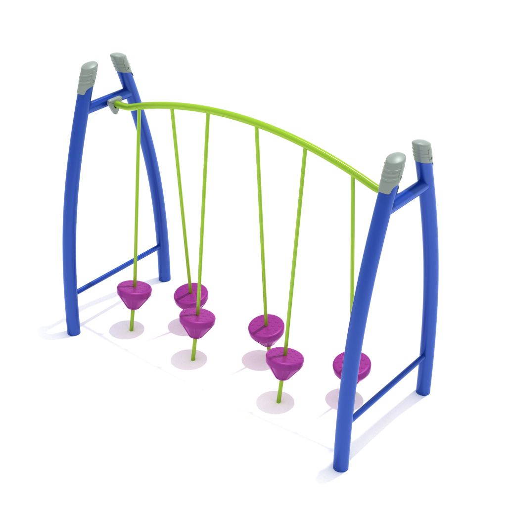 Freestanding Curved Post Tilted Pebble Bridge