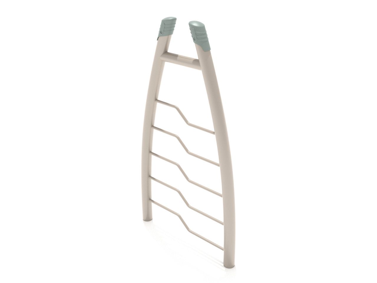 Freestanding Curved Post Bent Rung Vertical Ladder