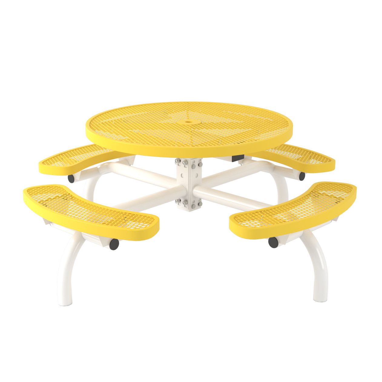 Regal Round WEB Table - 4 Seat - In-Ground Mount