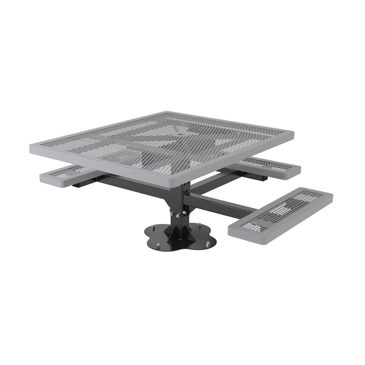 ADA Accessible Regal Square Pedestal Table - 3 Seats - Surface Mount